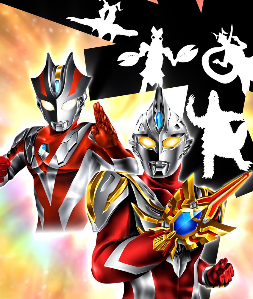 zetton, baltan seijin, eleking, red king, ultraman max, and 1 more (ultra series and 1 more) drawn by hanejidyna86