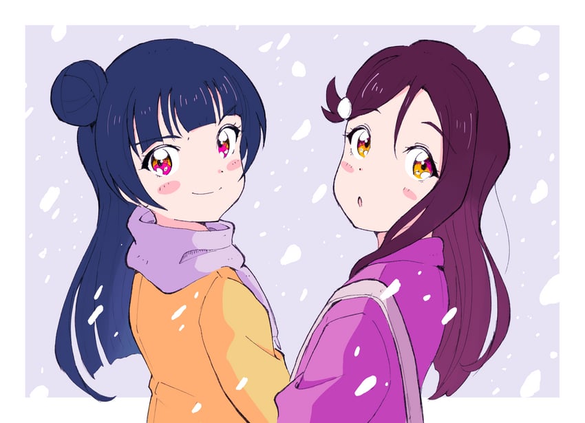 tsushima yoshiko and sakurauchi riko (love live! and 1 more) drawn by curetortellini