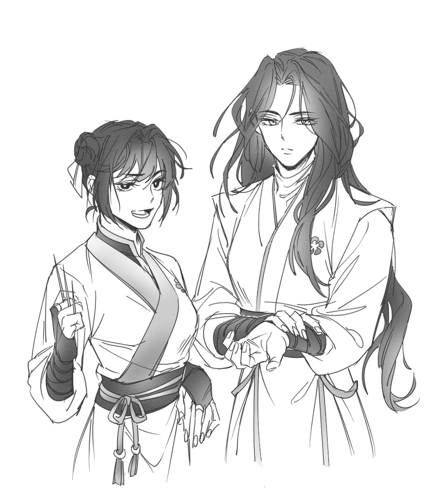 yu iseol and tang soso (return of the mount hua sect) drawn by gahya00