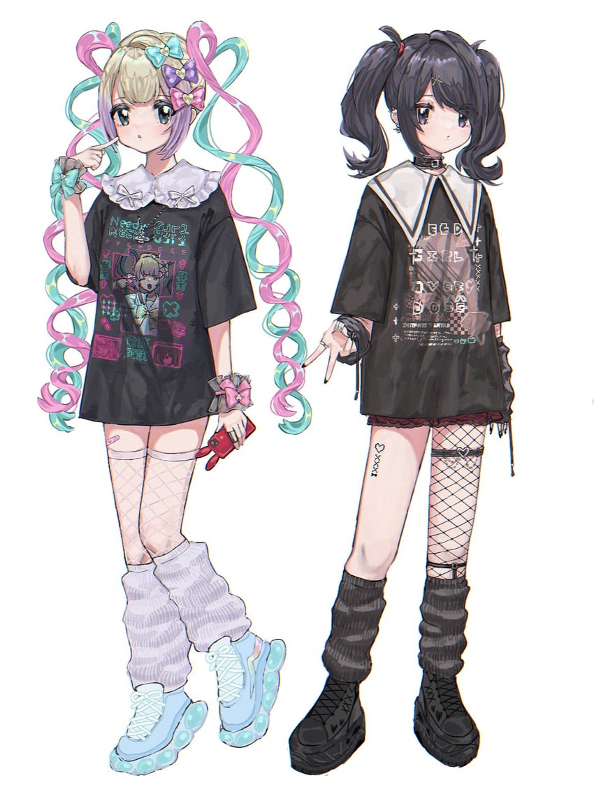 chouzetsusaikawa tenshi-chan and ame-chan (needy girl overdose) drawn by tamotsu_(mary)