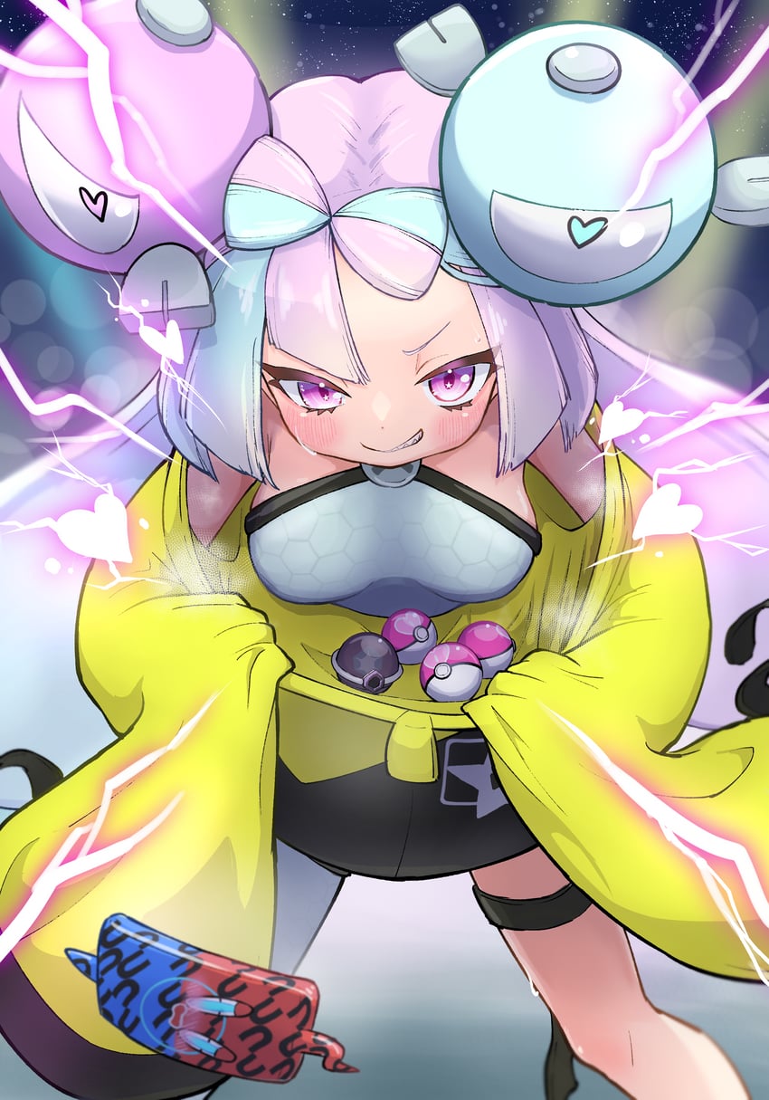 iono, rotom, and rotom phone (pokemon and 1 more) drawn by tkc_(user_snjd8547)