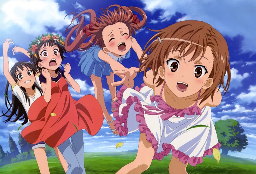 misaka mikoto, shirai kuroko, saten ruiko, and uiharu kazari (toaru majutsu no index and 2 more) drawn by nakamura_naoto