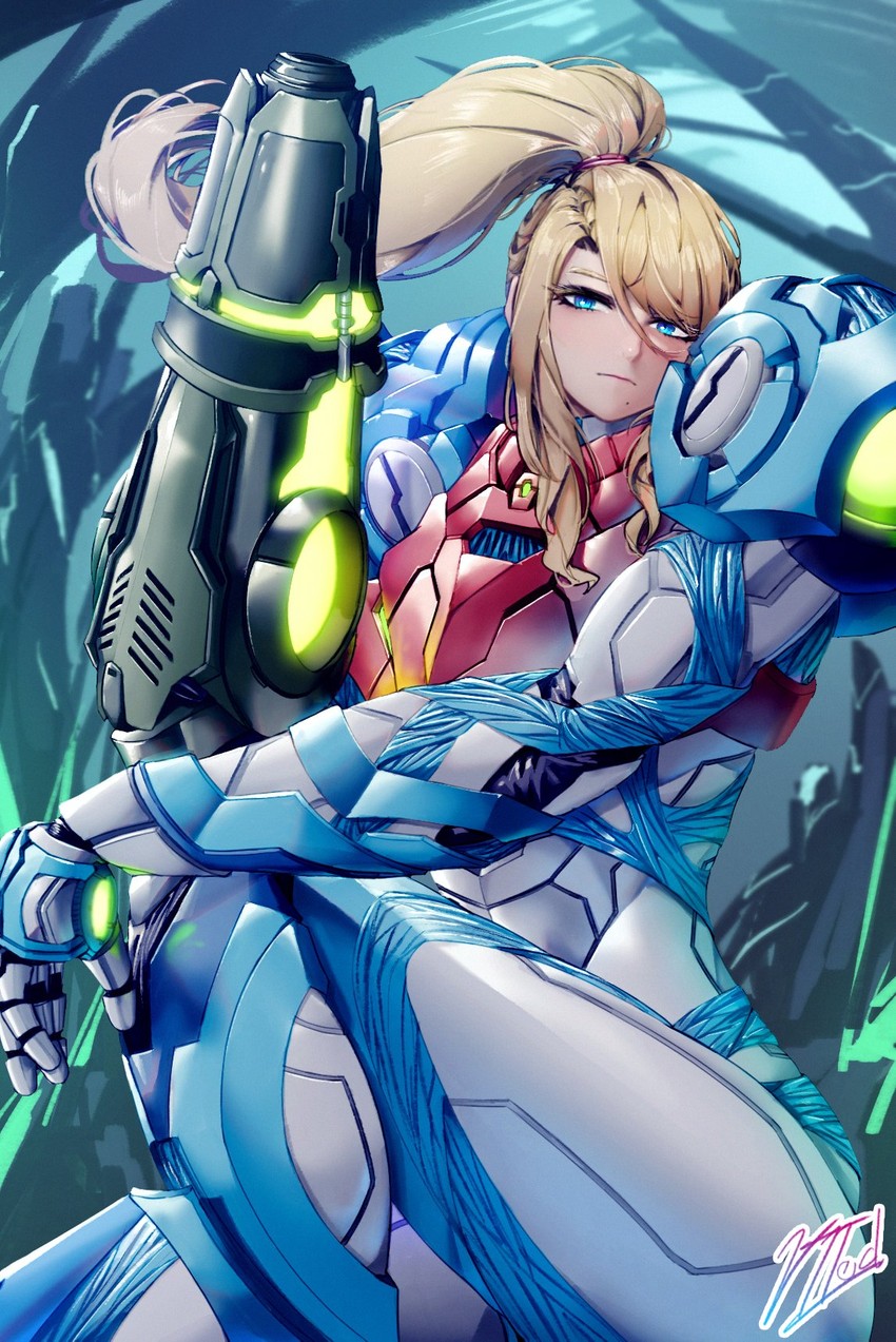 samus aran (metroid and 1 more) drawn by orewajedman
