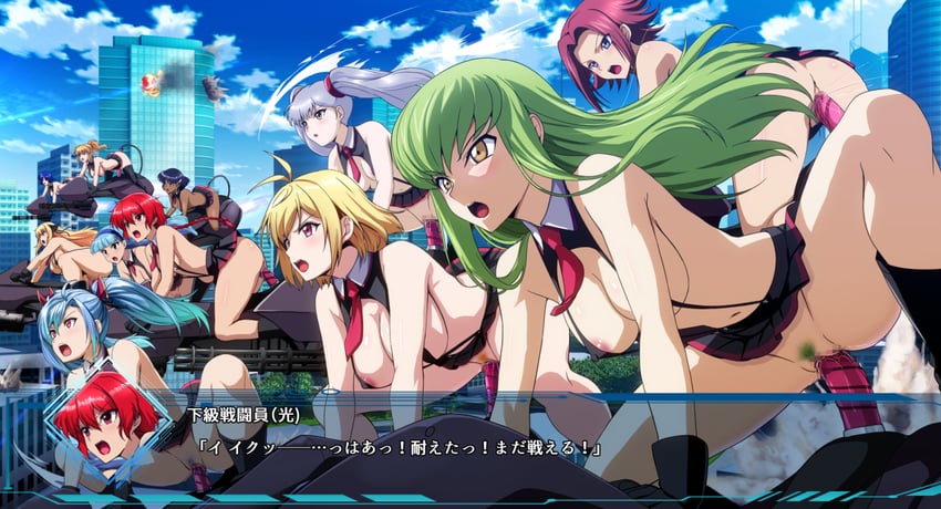 c.c., kouzuki kallen, nadia la arwall, hoshino ruri, shidou hikaru, and 2 more (code geass and 4 more) drawn by daiaru