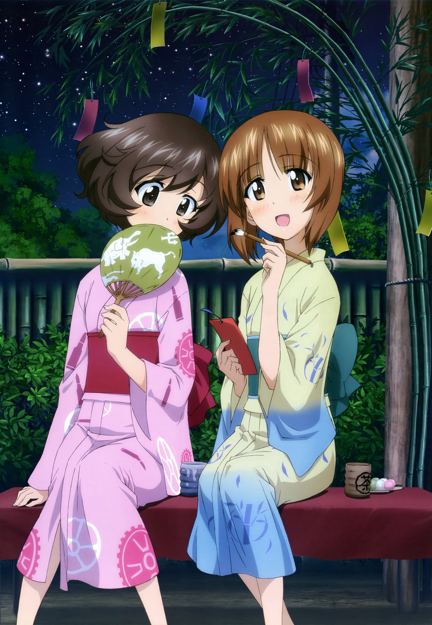nishizumi miho and akiyama yukari (girls und panzer and 1 more) drawn by yoshida_kousuke