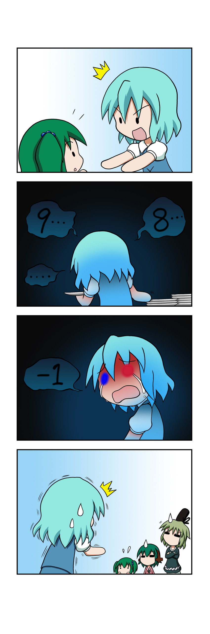 tatara kogasa, soga no tojiko, kasodani kyouko, and kisume (touhou) drawn by rakugaki-biyori