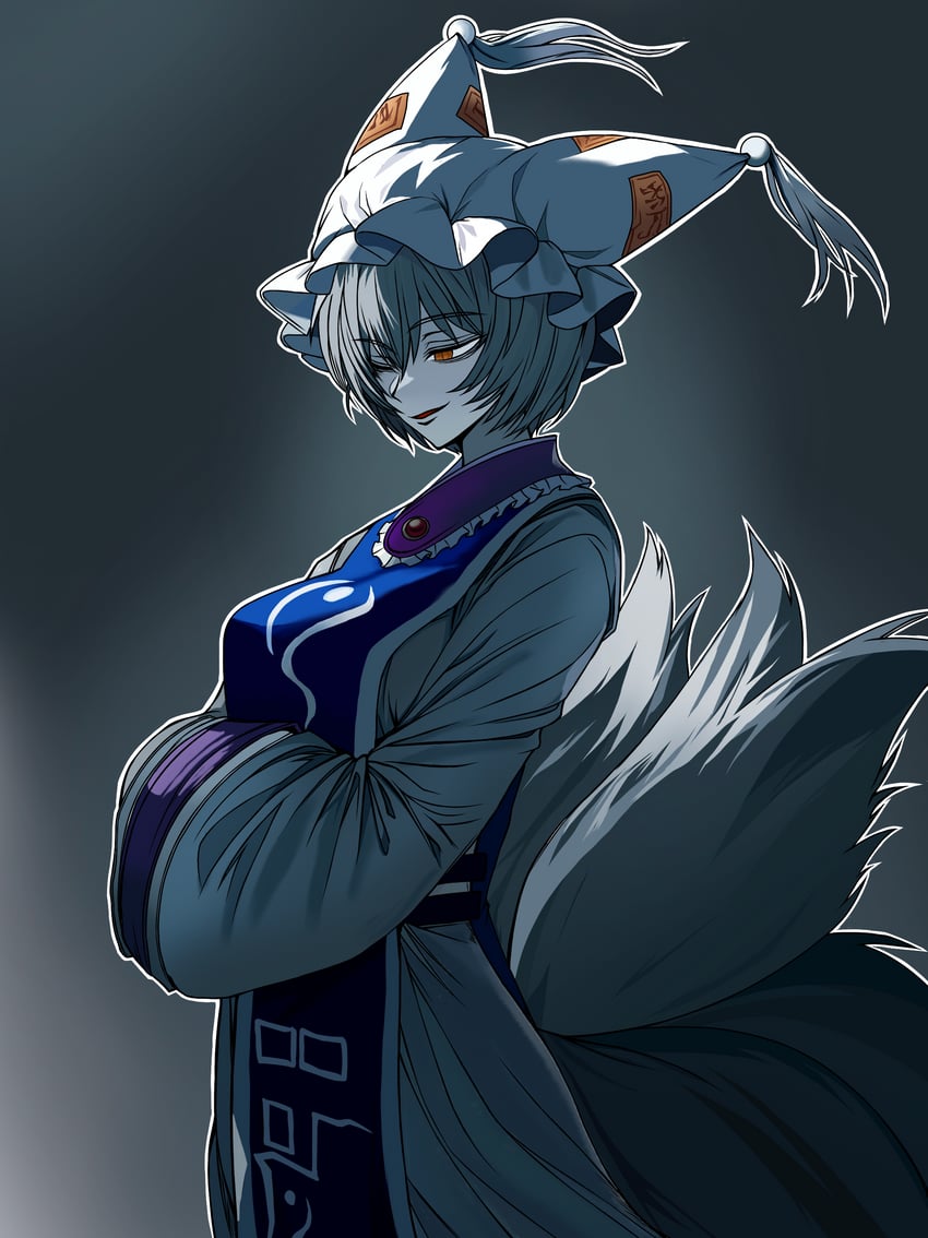 yakumo ran (touhou) drawn by ryoan_(voyagehermitage)