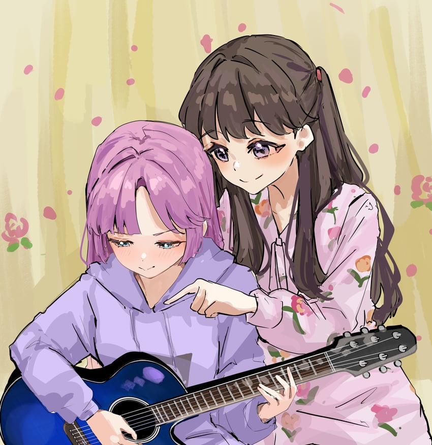 fujishima megumi and anyoji hime (love live! and 1 more) drawn by jin_(oihlf)