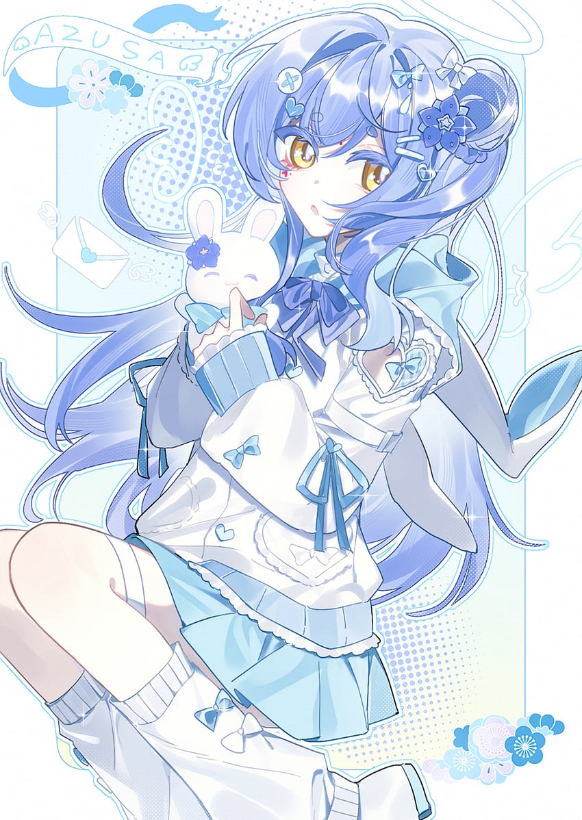 azusa (nijisanji and 2 more) drawn by kao_yixia_zai_chi