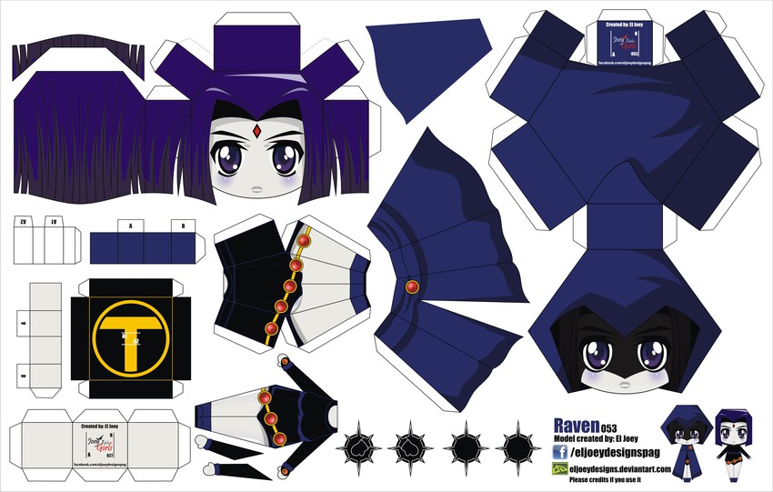 raven (dc comics and 1 more) drawn by el_joey