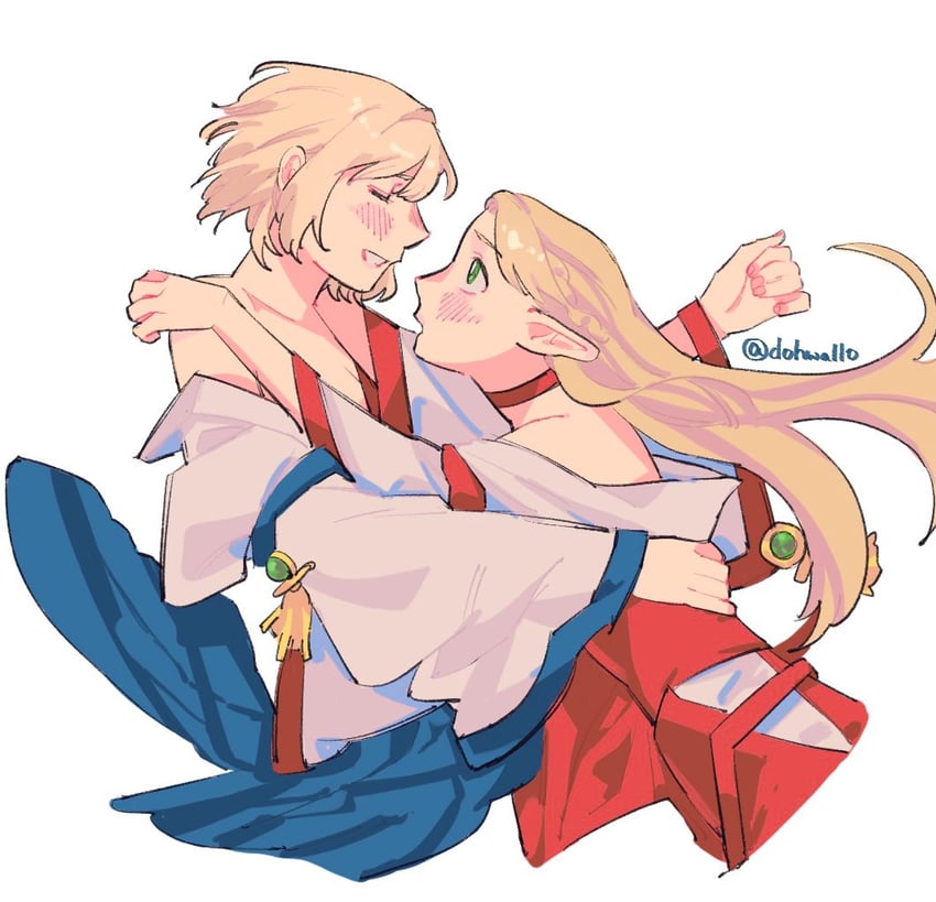 marcille donato and falin touden (dungeon meshi) drawn by dohwa110