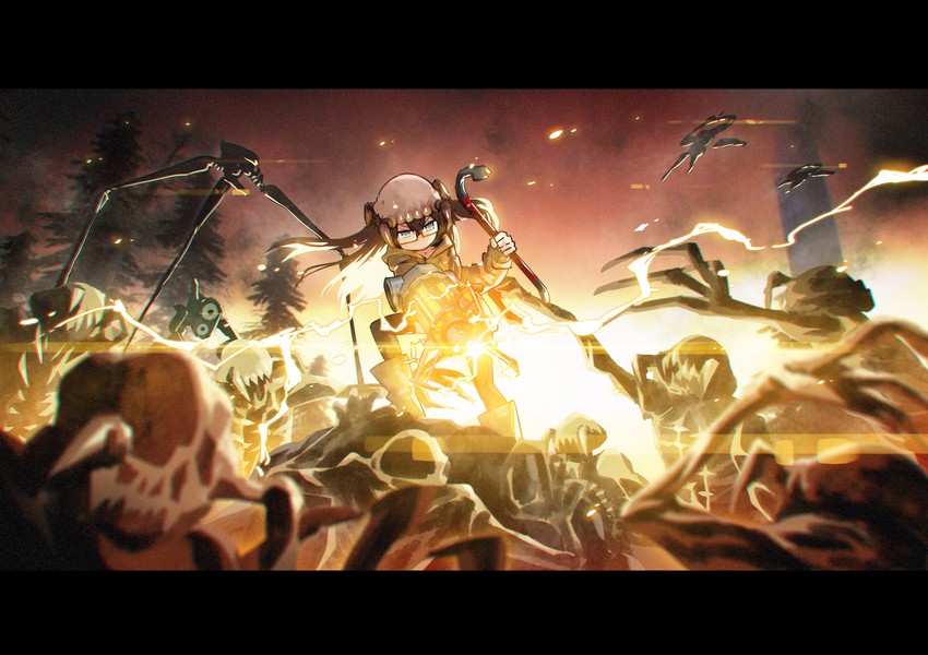 gordon freeman, headcrab, strider, hunter, and combine gunship (doom and 3 more) drawn by miharu_(cgsky)