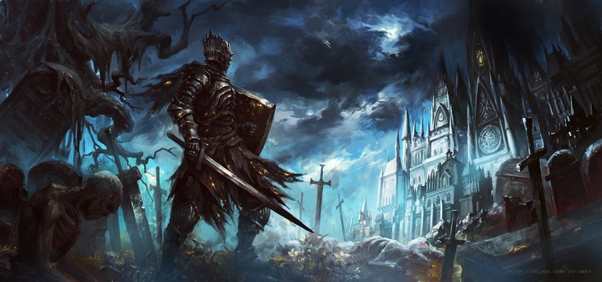 ashen one (dark souls and 1 more) drawn by 2016may_(13038148)