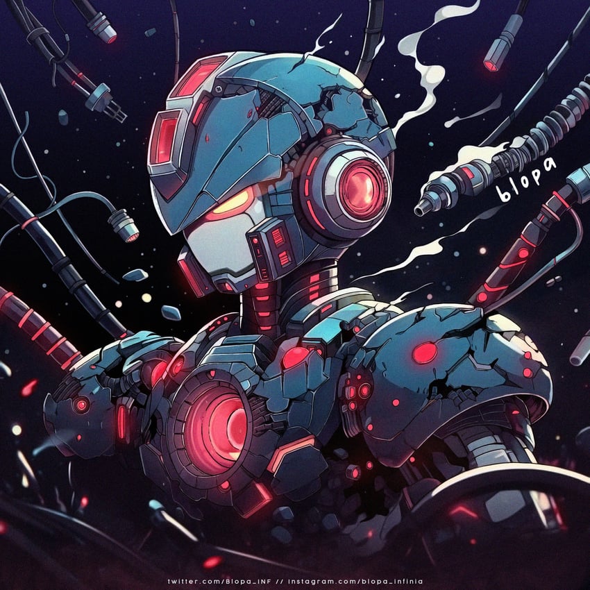 x (mega man and 1 more) drawn by blopa-inf