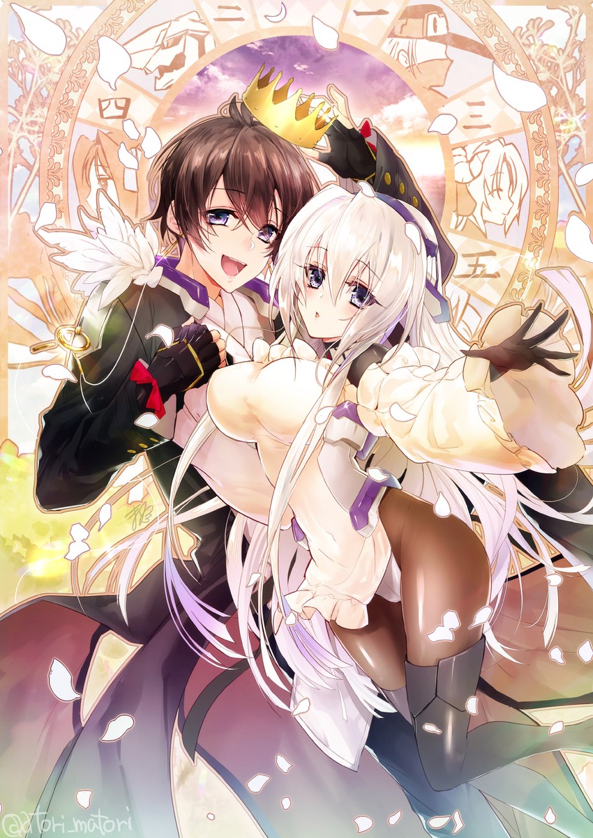 horizon ariadust and aoi toori (kyoukaisenjou no horizon) drawn by matori_(penguin_batake)
