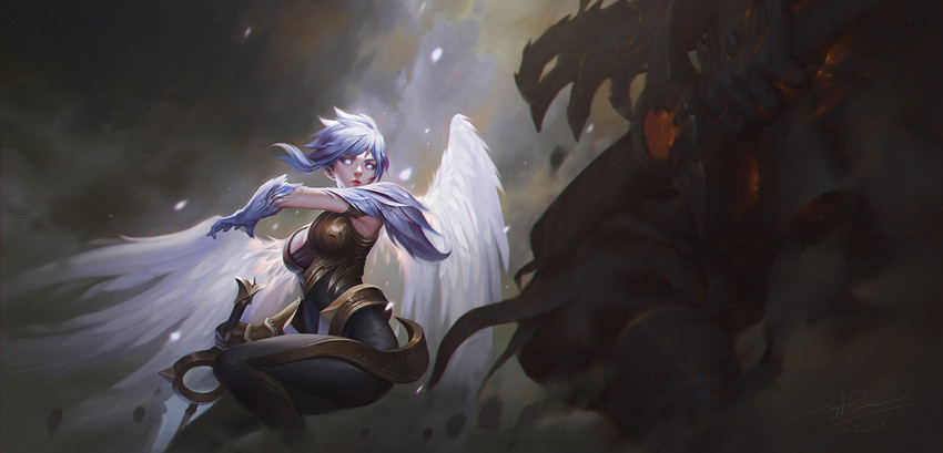 riven and dawnbringer riven (league of legends) drawn by dao_trong_le