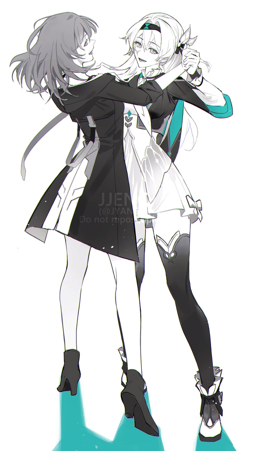 trailblazer, firefly, and stelle (honkai and 1 more) drawn by jyan512