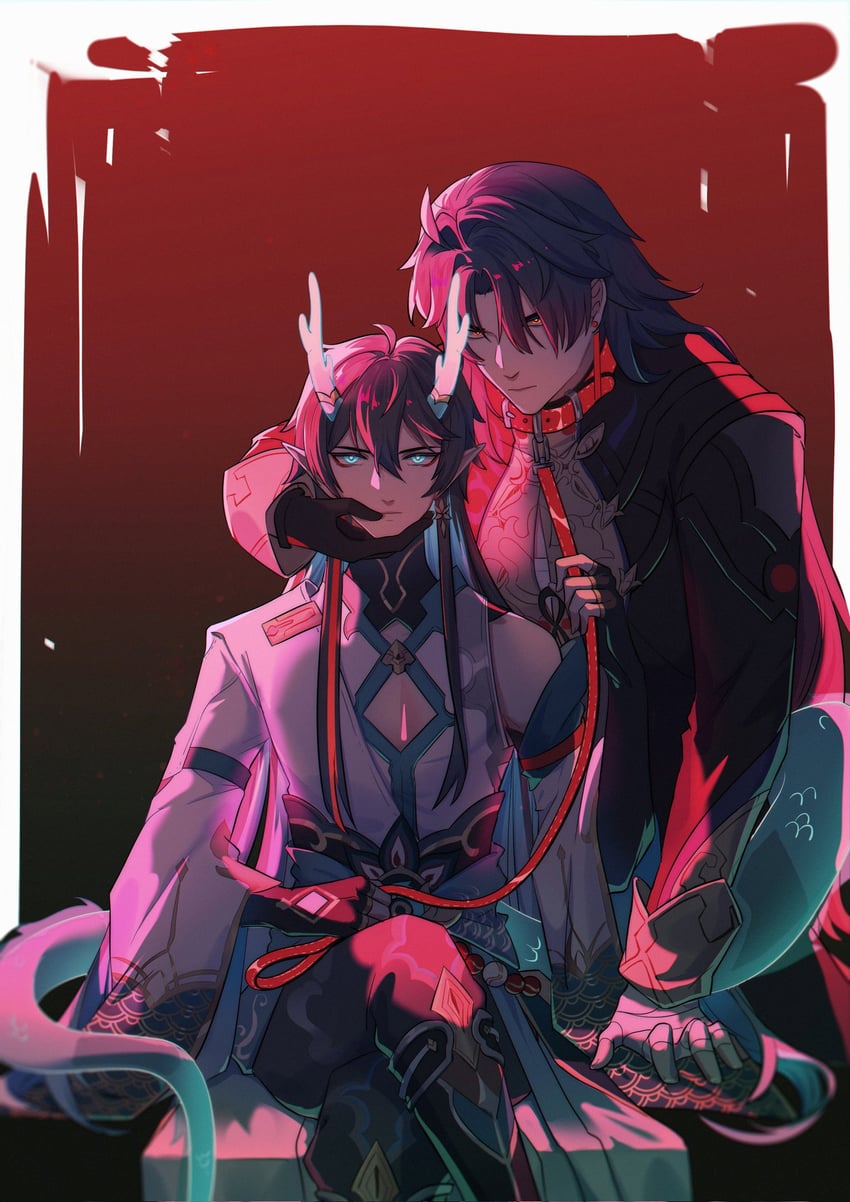 dan heng and blade (honkai and 1 more) drawn by elis10086