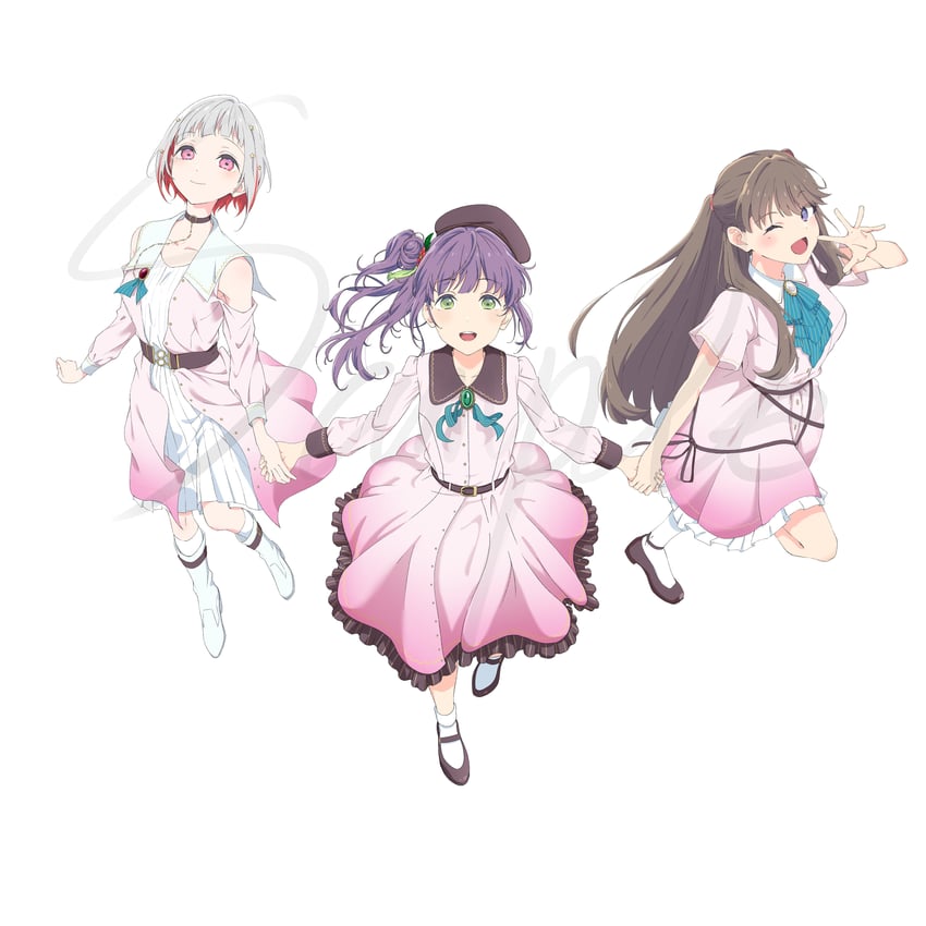 fujishima megumi, otomune kozue, and yugiri tsuzuri (love live! and 1 more) drawn by assassin_(pencilblood76), fujimiz, and toono2145