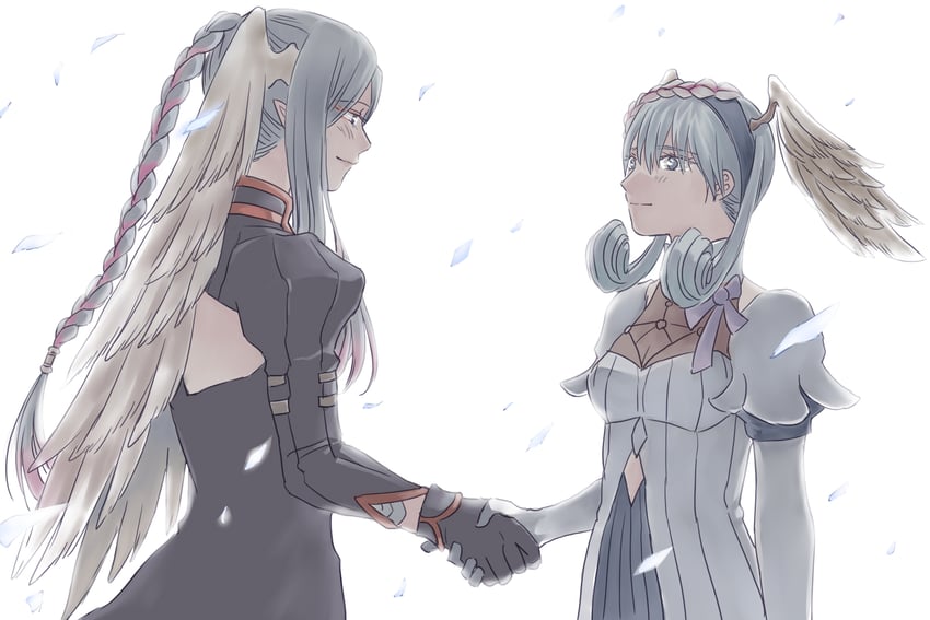 melia antiqua and tyrea (xenoblade chronicles and 1 more) drawn by metorurun