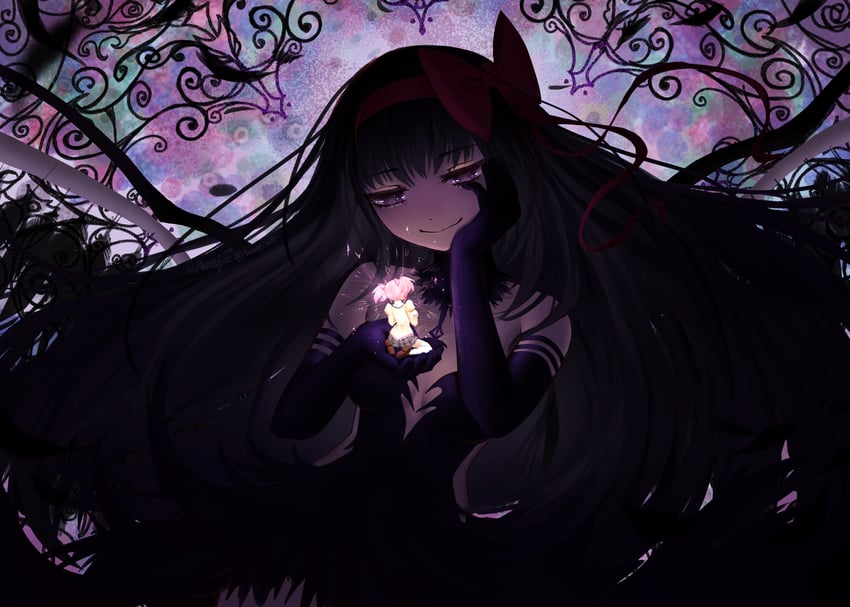 akemi homura, kaname madoka, and akuma homura (mahou shoujo madoka magica and 1 more) drawn by rumblyf