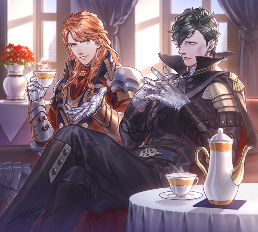 hubert von vestra and ferdinand von aegir (fire emblem and 1 more) drawn by iroha_(akei0710)
