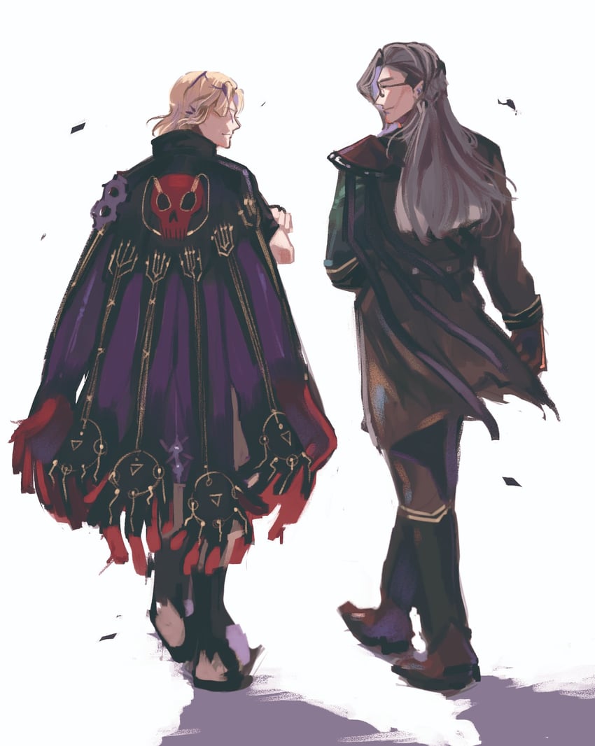 magni dezmond and noir vesper (holostars and 1 more) drawn by dan3ki