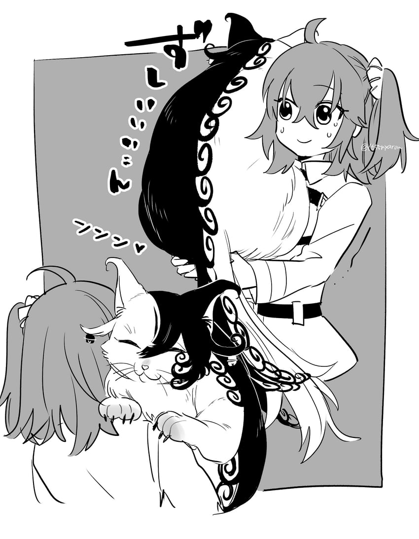 fujimaru ritsuka and ashiya douman (fate and 1 more) drawn by nyarou
