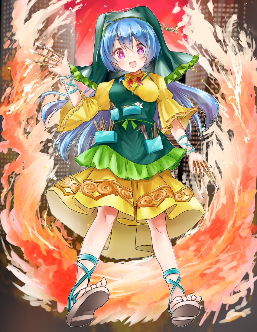 haniyasushin keiki (touhou and 1 more) drawn by takepoison