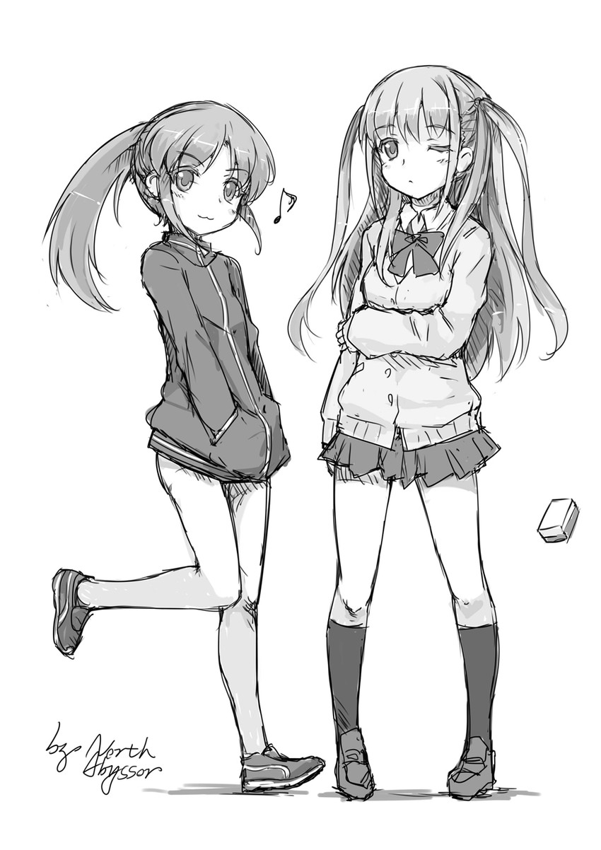 atarashi ako and takakamo shizuno (saki and 1 more) drawn by north_abyssor