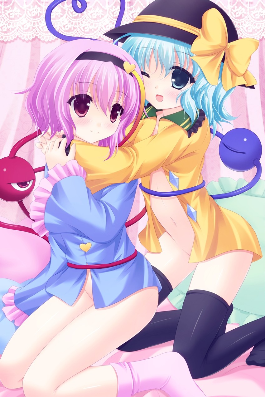 komeiji koishi and komeiji satori (touhou) drawn by shimotsuki_keisuke