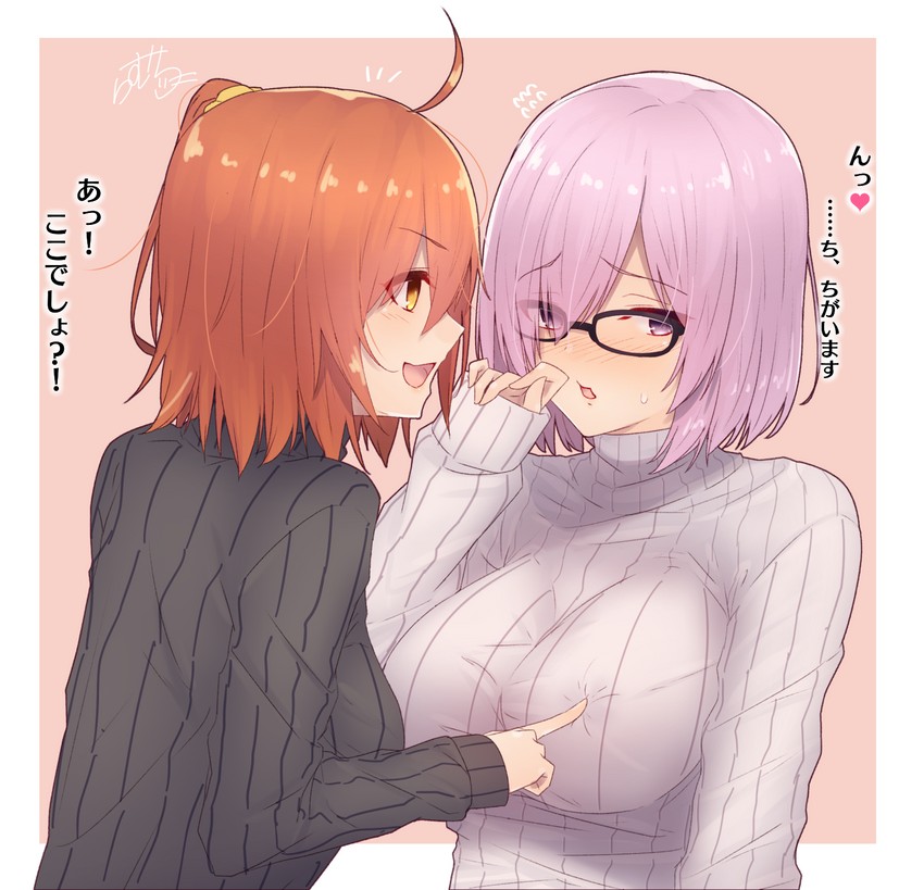 mash kyrielight and fujimaru ritsuka (fate and 1 more) drawn by ramchi