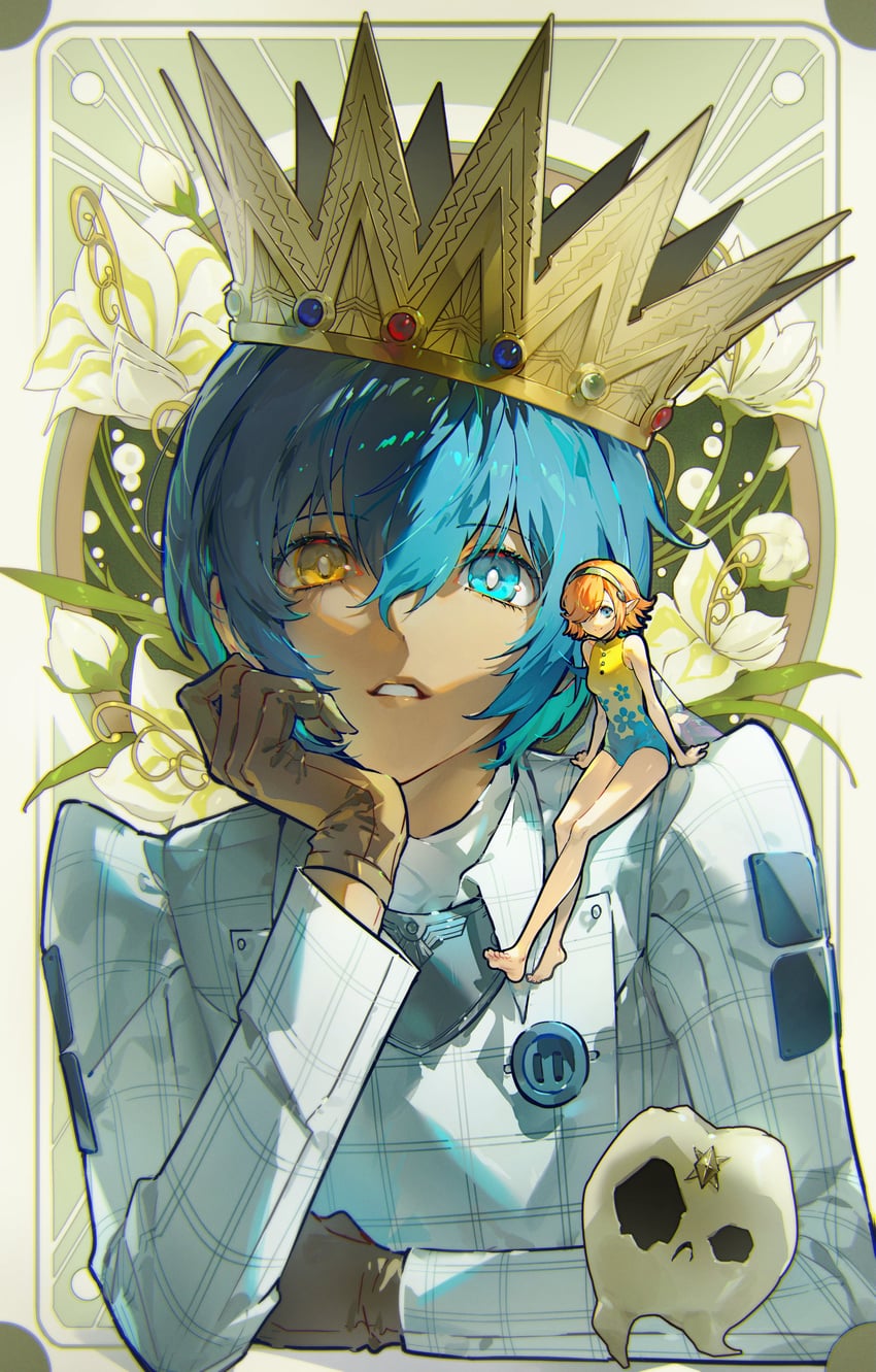 protagonist, gallica, and homo tenta (metaphor: refantazio) drawn by themoonrabbit