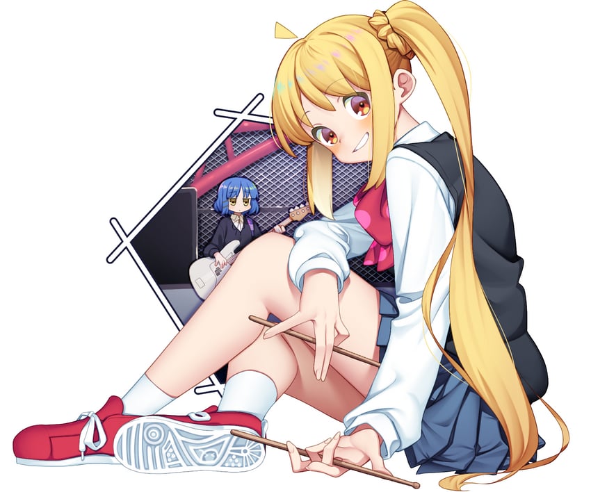 ijichi nijika and yamada ryo (bocchi the rock!) drawn by motsu_momomo
