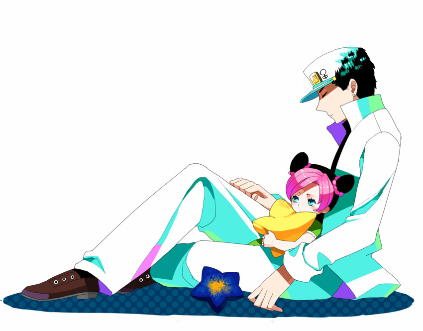 kujo jotaro and kujo jolyne (jojo no kimyou na bouken and 2 more) drawn by gum_(gmng)