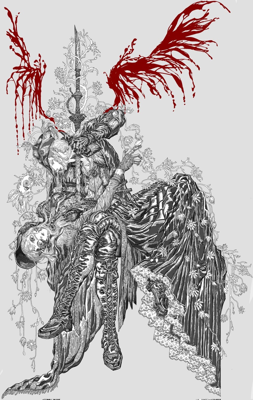 plain doll and lady maria of the astral clocktower (bloodborne) drawn by breen_(geppert_kristy)