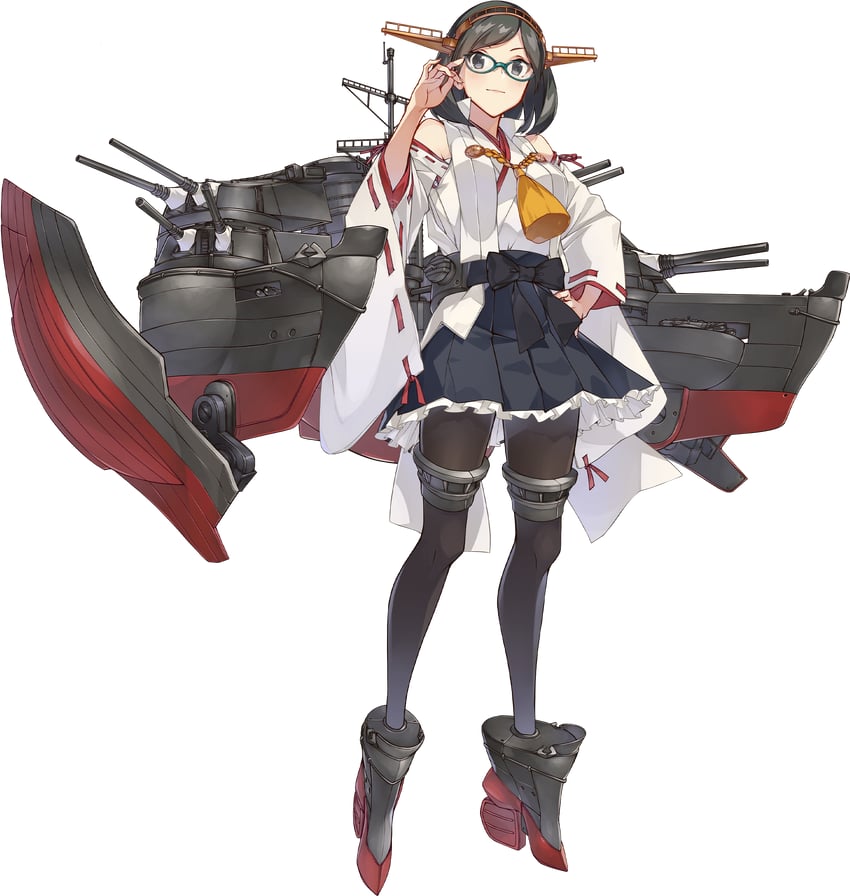 kirishima and kirishima kai ni (kantai collection) drawn by konishi_(koconatu)