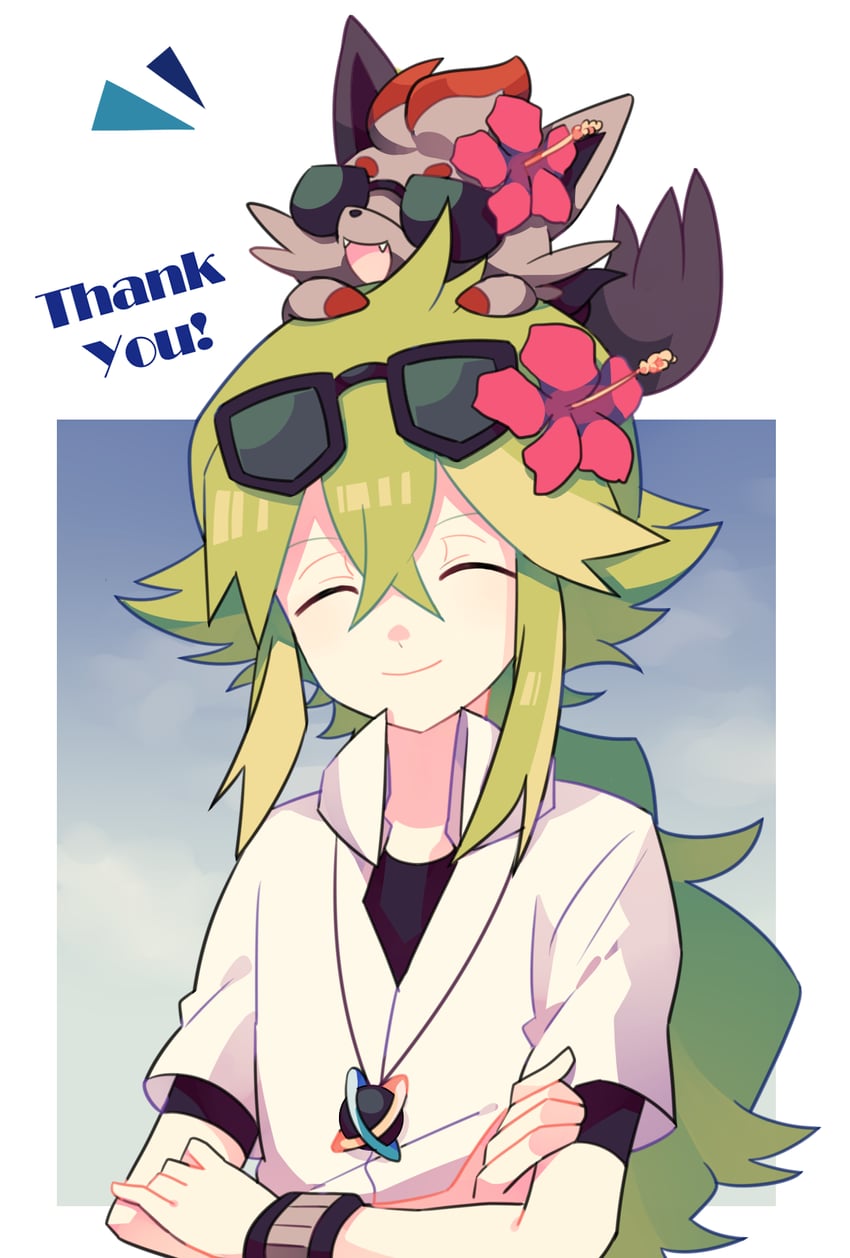 n and zorua (pokemon and 1 more) drawn by nagatsukiariake