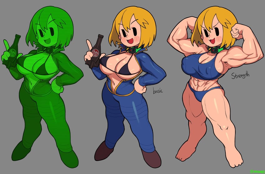 vault girl (original and 1 more) drawn by waa153