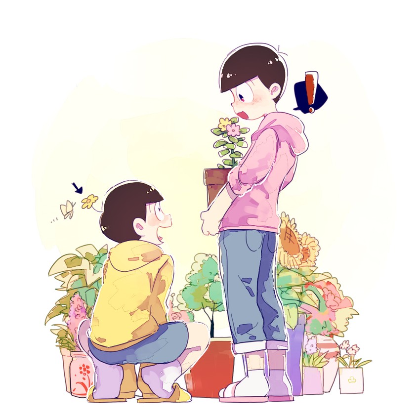 matsuno jyushimatsu and matsuno todomatsu (osomatsu and 2 more) drawn by lya_(16335575)