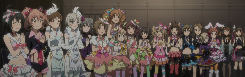shirasaka koume, jougasaki mika, kanzaki ranko, futaba anzu, nitta minami, and 13 more (idolmaster and 1 more)