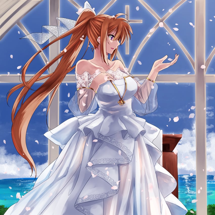 takamachi nanoha (lyrical nanoha and 1 more) drawn by sougetsu_izuki