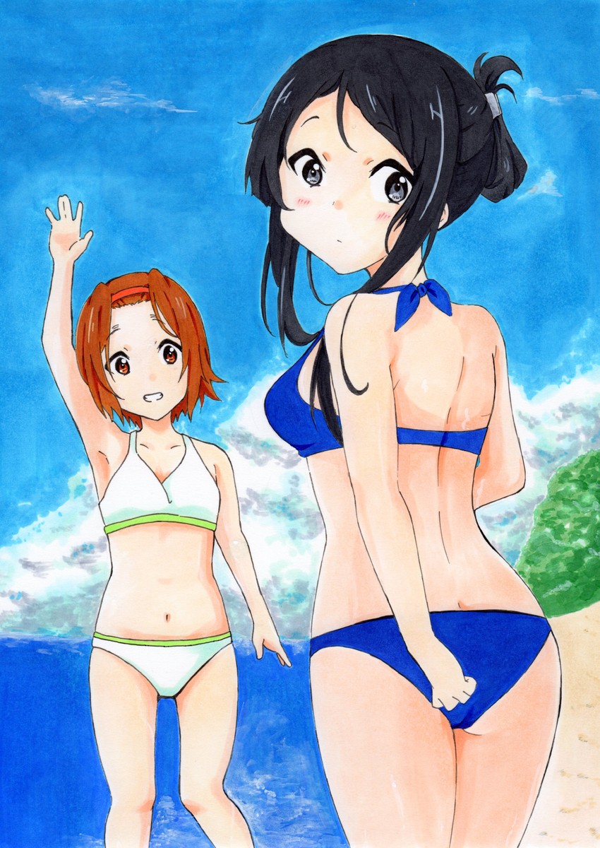 akiyama mio and tainaka ritsu (k-on!) drawn by ken_(tanosimou)