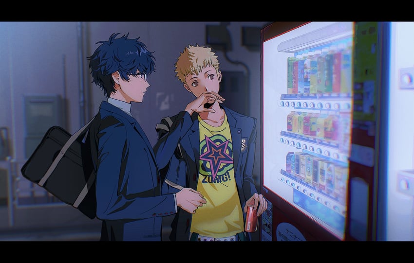 amamiya ren and sakamoto ryuuji (persona and 1 more) drawn by sophie_(693432)