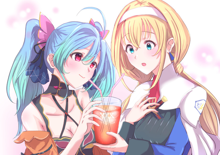 mitsuba greyvalley and az sainklaus (super robot wars and 1 more) drawn by giorgio_(yo_sumire_sola1)