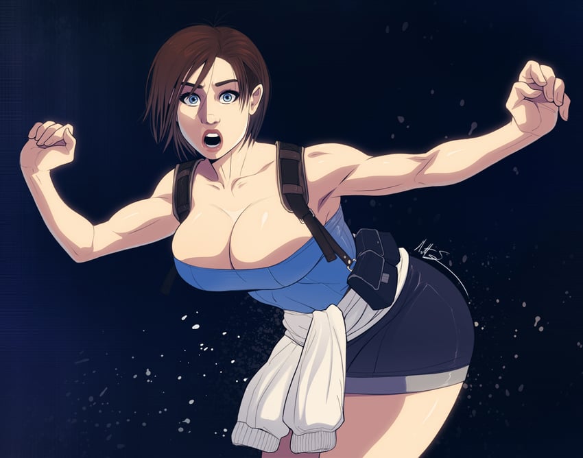 jill valentine (resident evil and 1 more) drawn by exmile