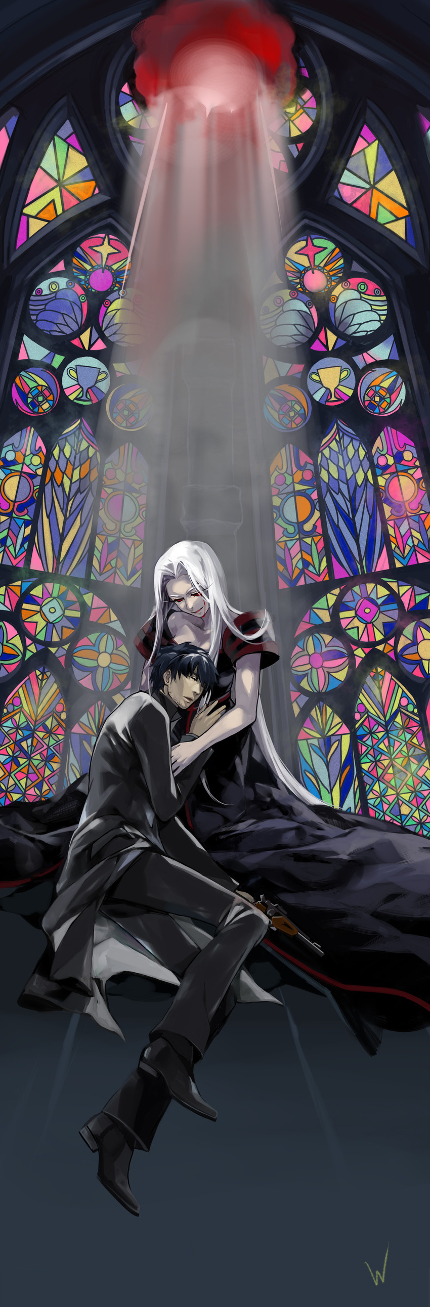 emiya kiritsugu and irisviel von einzbern (fate and 1 more) drawn by wirttian