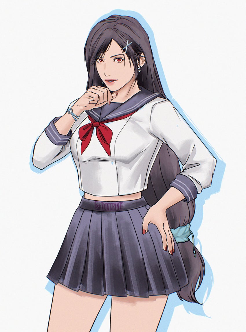 tifa lockhart (final fantasy and 2 more) drawn by voaleine