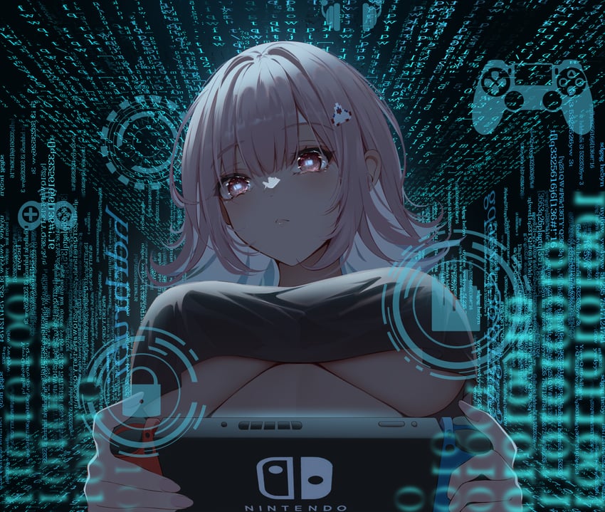 nanami chiaki (danganronpa and 1 more) drawn by qiyuan_yingluo