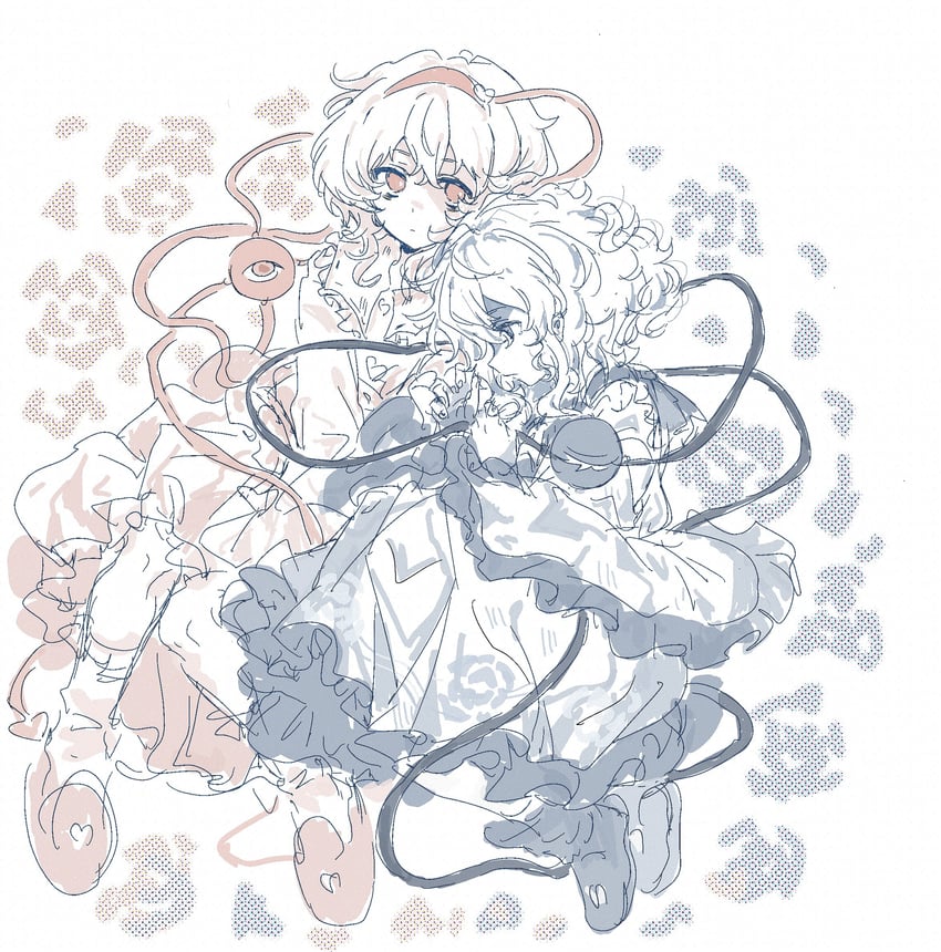 komeiji koishi and komeiji satori (touhou) drawn by huangdouliuhan